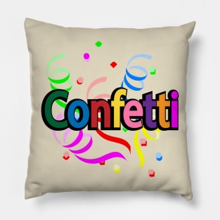 Confetti being a confetti Pillow