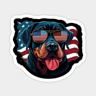 Rottweiler 4th of July Magnet