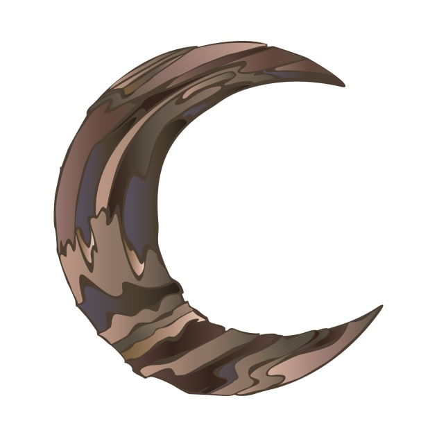 wooden crescent moon by Blackmoon9