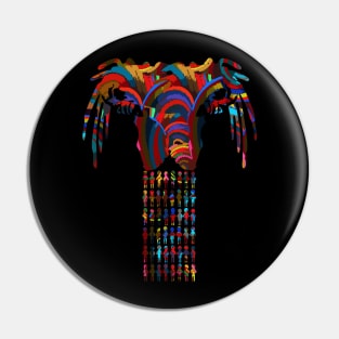 Rasta Tree of Life 1.0 Pin