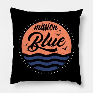 'Mission Blue' Ocean Conservation Shirt Pillow