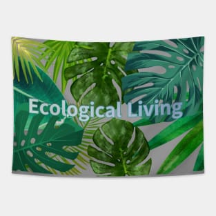 Eco-local living,palm tree,summer,summertime,summer season Tapestry