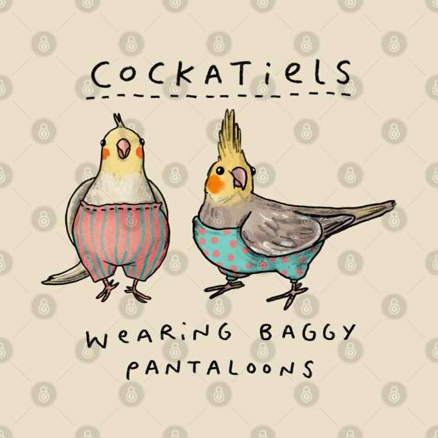 Cockatiels Wearing Baggy Pantaloons by Sophie Corrigan