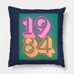 1984, retro, vaporwave Pillow