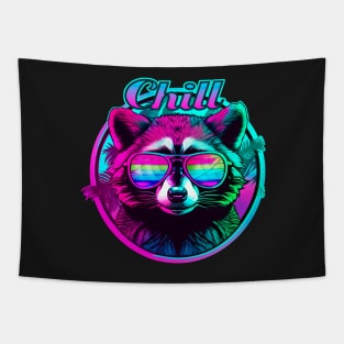 chill raccoon Tapestry