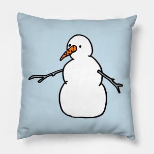 Carrot Nose SnowMan Pillow