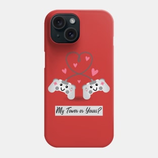 Video Gamer Flirty Controllers: Two Player Game Phone Case