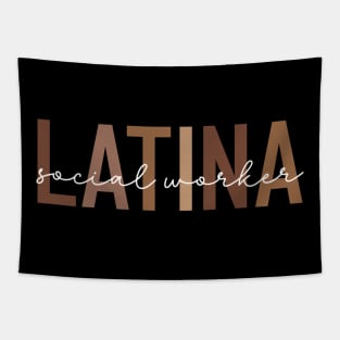 Proud Educated Latina Social Worker Trabajadora Social Tapestry