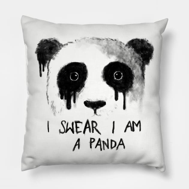 I swear I am a panda Pillow by FoxShiver