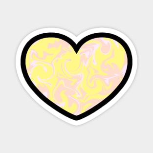 Pangender Pride Marble Heart Magnet