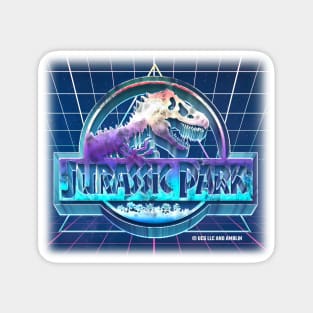 Retro Park 80's Metallic 3D Dinosaur Style Magnet