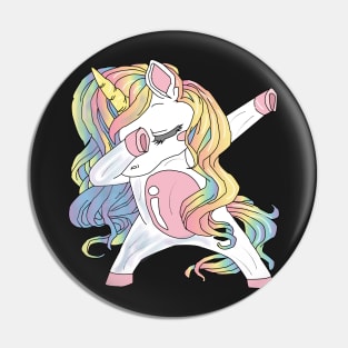 Dabbing unicorn gift Pin