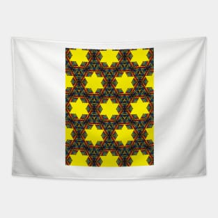 Yellow star pattern Tapestry