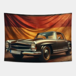 Mercedes Pagode with german flag vintage retro Tapestry