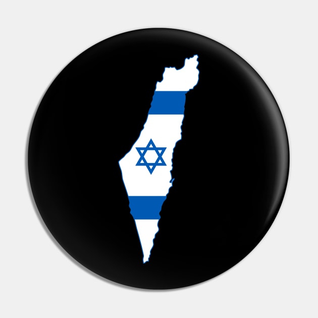 Israel Map Israeli flag Pin by RetroPrideArts