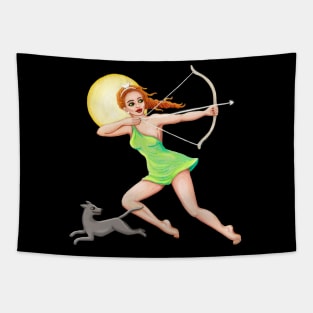 Moon Goddess Diana Tapestry