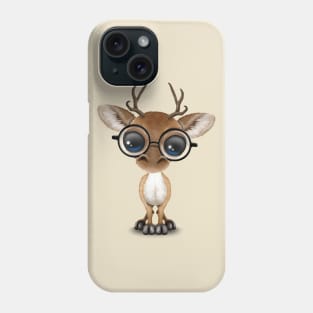 Cute Curious Nerdy Baby Deer Wearing Glasses Phone Case