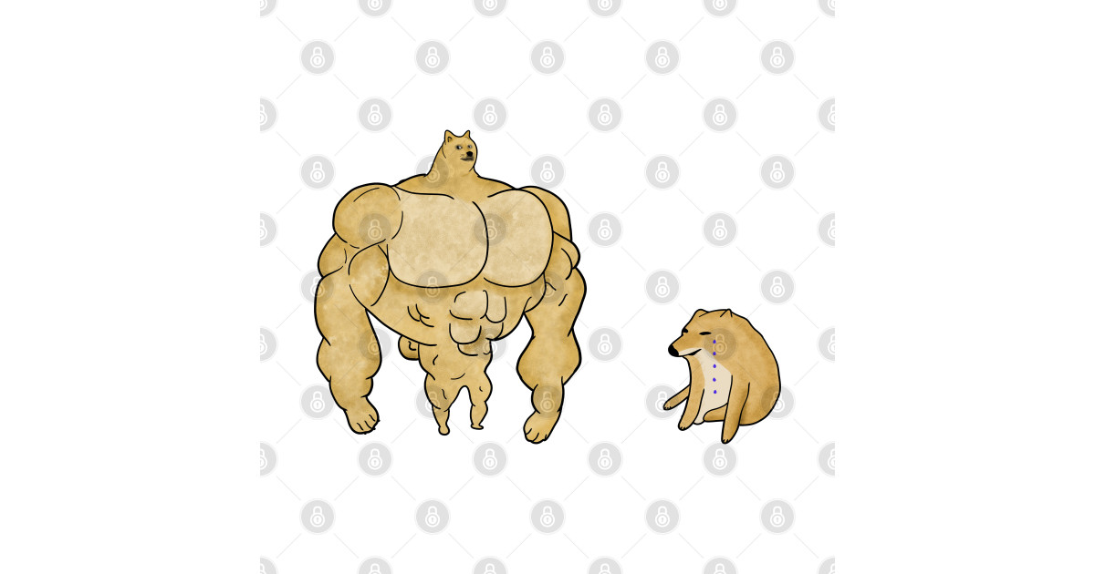 Swole Buff Doge VS Cheems Dank Meme - Swole Doge - Tapice ...