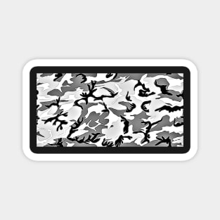 White Camouflage Pattern Artistic Painted Style Magnet