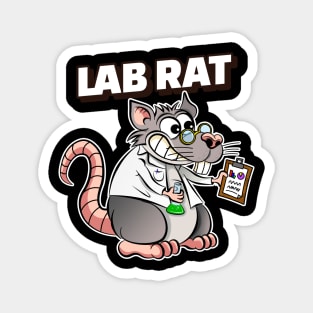 Lab Rat Funny Cartoon Art Magnet