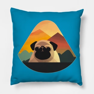 Mountain Pug Pillow