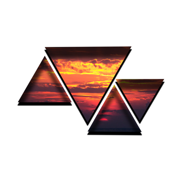 cool sunset polygon design sunset t shirt teepublic