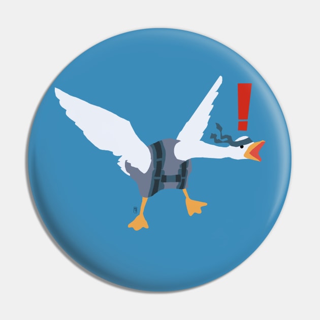 Untitled Goose Solid Pin by Artfox