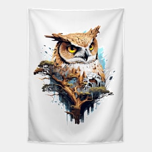 Owl Bird Animal Freedom World Wildlife Beauty Adventure Tapestry