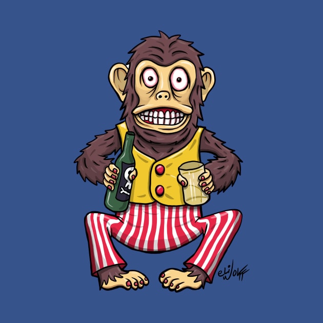 drunk monkey by eliwolff