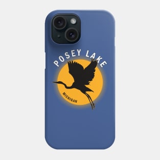 Posey Lake in Michigan Heron Sunrise Phone Case