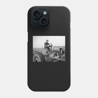 Farmer Driving Tractor, 1937. Vintage Photo Phone Case