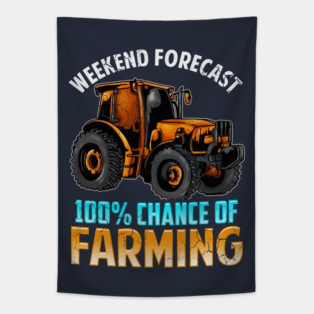 Weekend Forecast 100% Chance Of Farming Tapestry by E