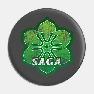 Saga Prefecture Japanese Symbol Distressed Pin