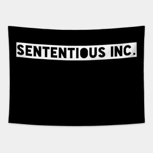 White Sententious Inc. Tapestry