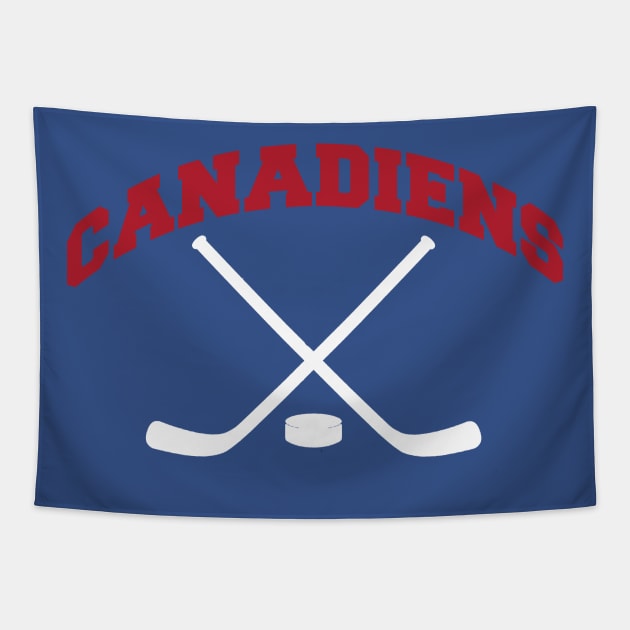 Canadiens Hockey Small Logo Tapestry by CovpaTees