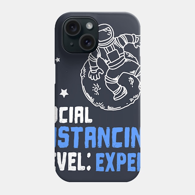 Social Distancing Expert Astronaut Corona Virus Phone Case by Lomitasu