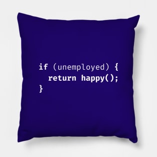 Happy Developer Joke Pillow