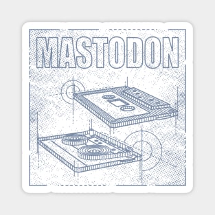 Mastodon Technical Drawing Magnet