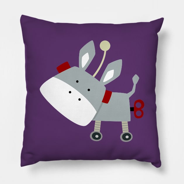 Burro Robot Pillow by soniapascual