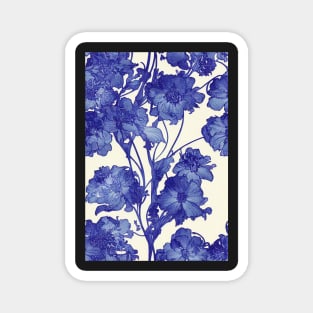 Beautiful Blue Floral pattern, for all those who love flowers #75 Magnet