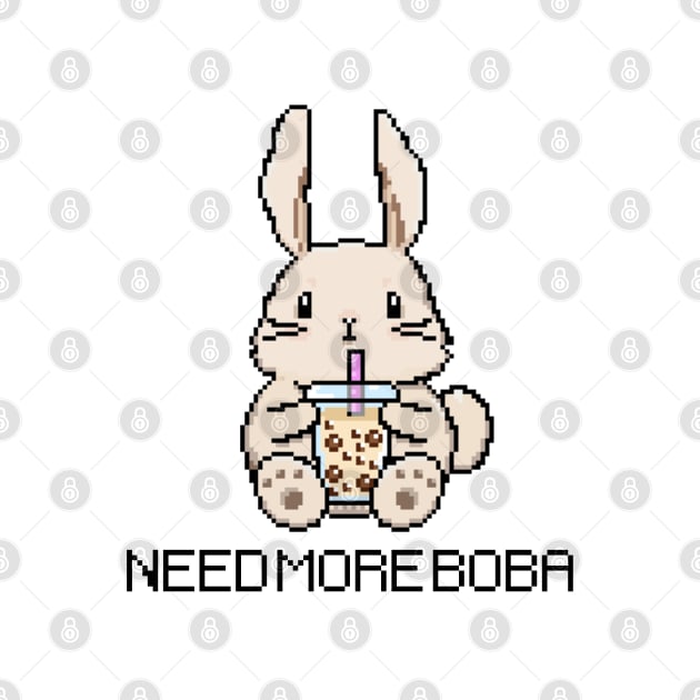 Pixel Bunny Needs More Boba Tea! by SirBobalot