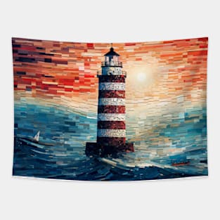 Lighthouse Marine Art Decor Paint Mosaic Tapestry