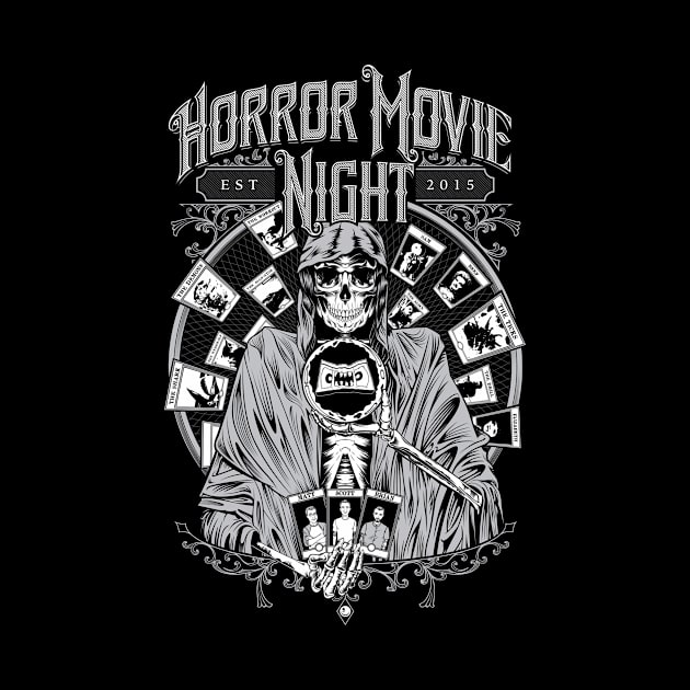 Horror Movie Night - Tarotvision (grey) by Horror Movie Night
