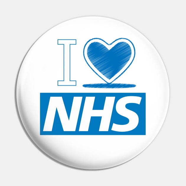 I Love NHS Pin by inkstyl