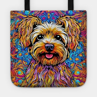 Psychedelic Yorkipoo Tote