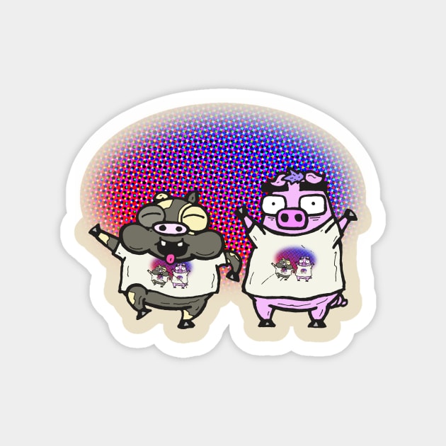 Cash Grab Pigs Wear Shirts Of Shirts! Magnet by calavara