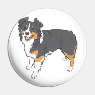 Black Tricolor Toy Aussie Pin