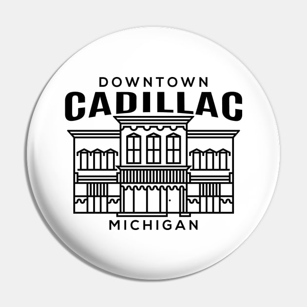 Downtown Cadillac MI Pin by HalpinDesign