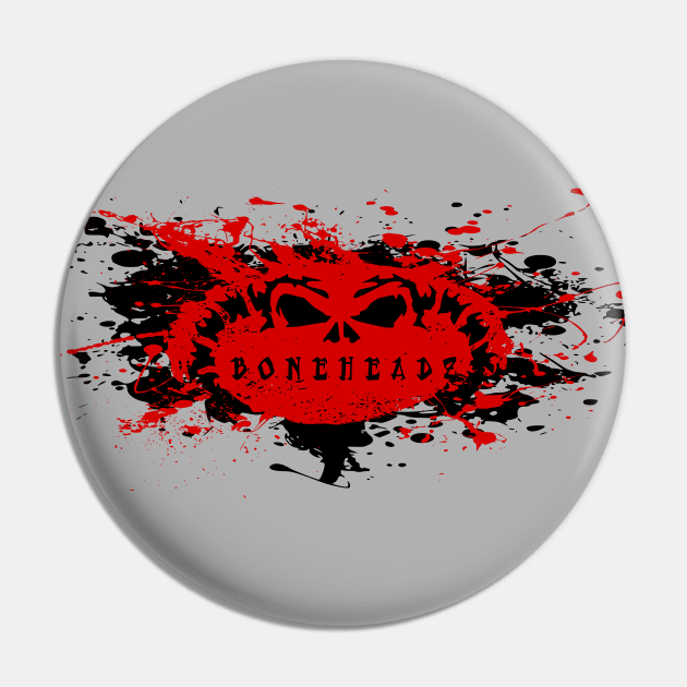 Logo Splatter Pin by Lifeline/BoneheadZ Apparel