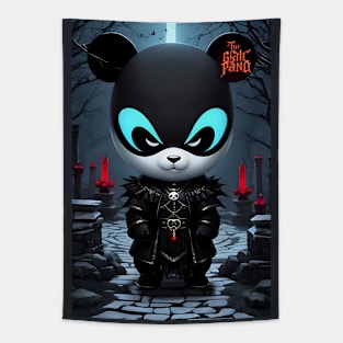 Cute naughty gothic panda Tapestry